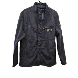 Ogio 1967 Logo on Front Men's Jacket Gray Size M Full-Zip Multiple Pockets. BNWT